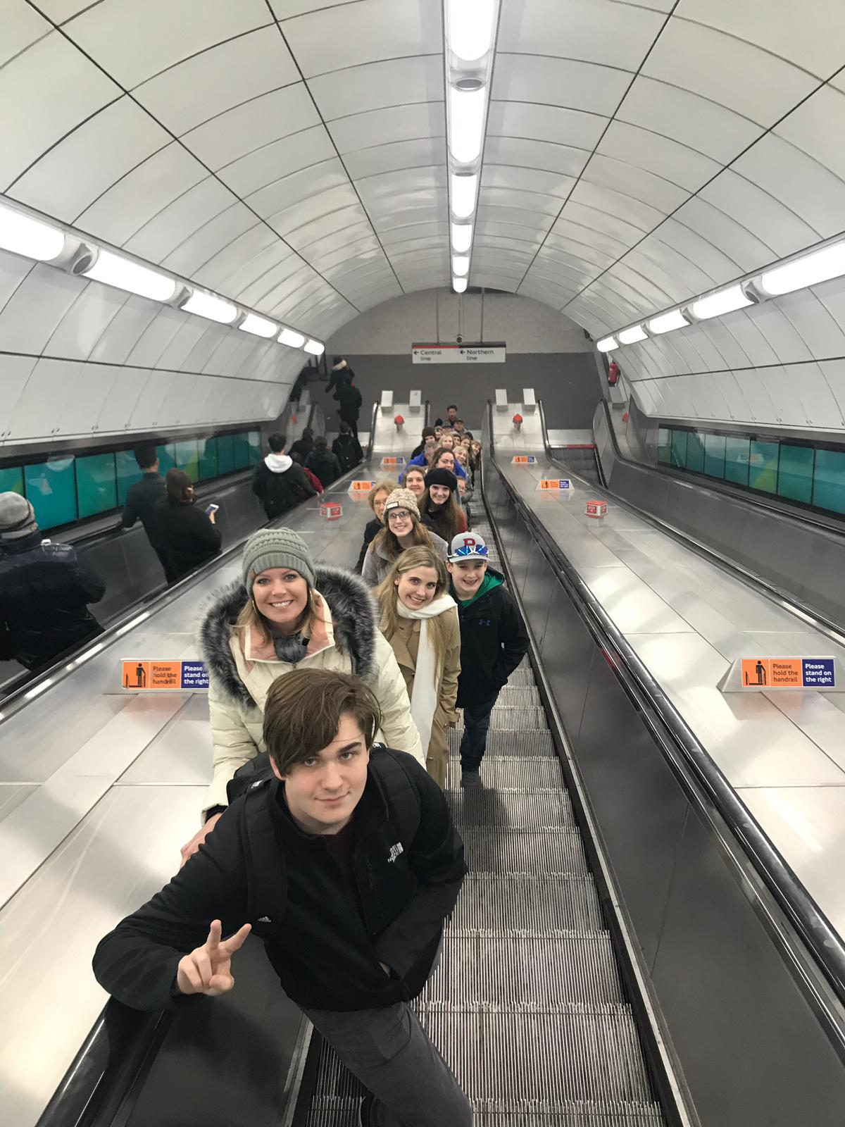 student group London Tube London Underground 