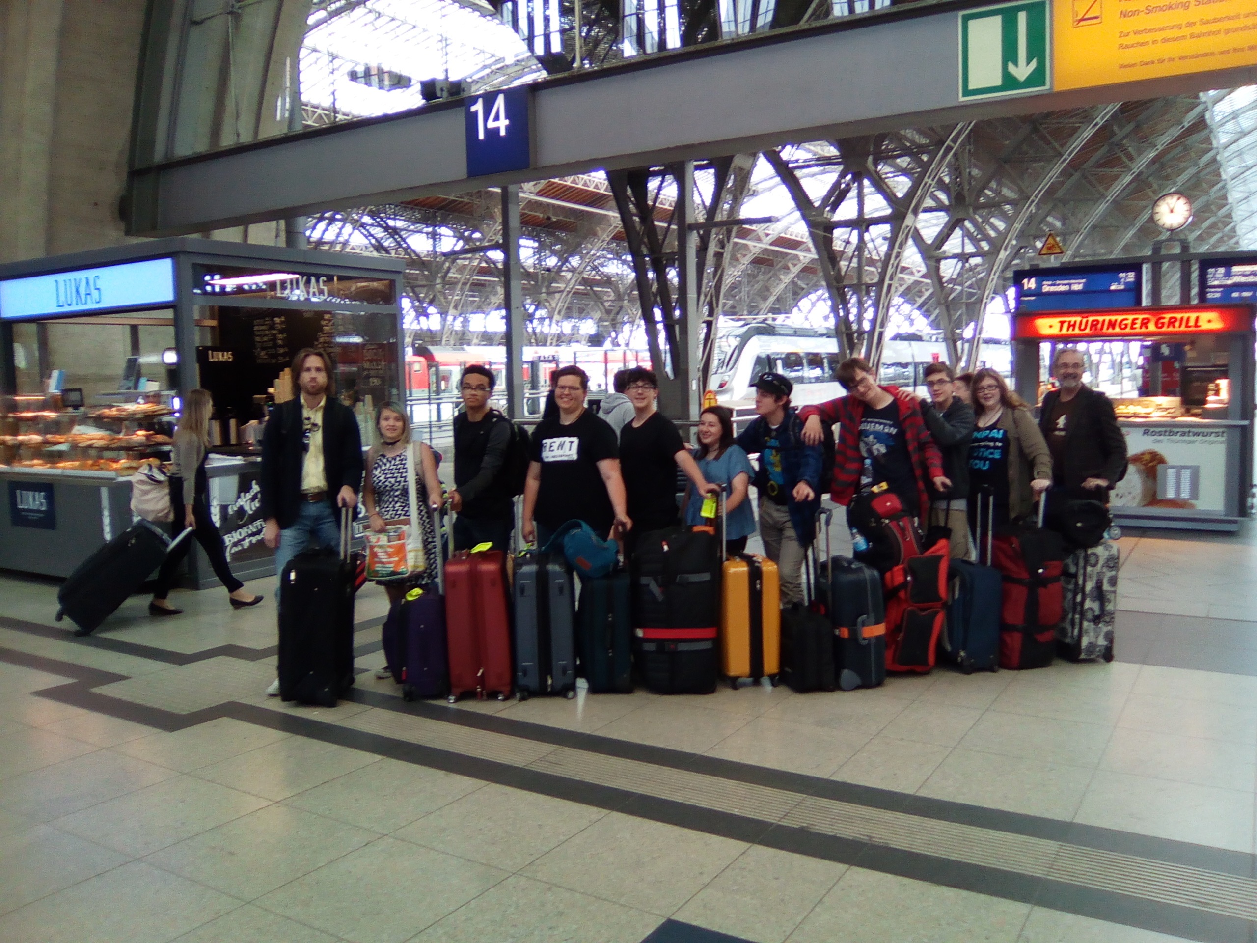 students teachers travelers airport 